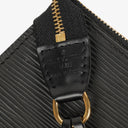 Louis Vuitton Pochette Accessoires Black EPI Leather Clutch Handbag