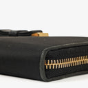 Prada Black Nylon Bow Zip-Around Long Wallet