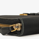 Prada Black Nylon Bow Zip-Around Long Wallet