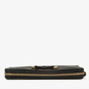Prada Black Nylon Bow Zip-Around Long Wallet
