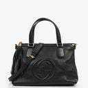 Gucci Black Pebbled Leather Soho Tassel Top Handle Bag