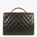 Chanel CC Maxi Logo Dark Brown Briefcase