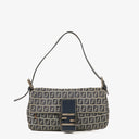 Fendi FF Navy Zucchino Baguette