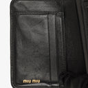 Miu Miu Matelassé Nappa Impunture Nero Wallet