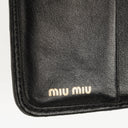 Miu Miu Matelassé Nappa Impunture Nero Wallet