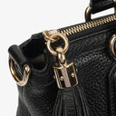 Gucci Black Pebbled Leather Soho Tassel Top Handle Bag