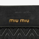 Miu Miu Matelassé Nappa Impunture Nero Wallet