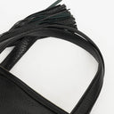 Gucci Black Pebbled Leather Soho Tassel Top Handle Bag