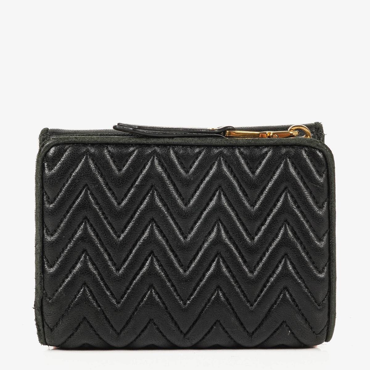 Miu Miu Matelassé Nappa Impunture Nero Wallet