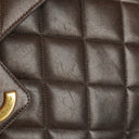 Chanel CC Maxi Logo Dark Brown Briefcase