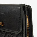 Miu Miu Matelassé Nappa Impunture Nero Wallet