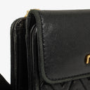 Miu Miu Matelassé Nappa Impunture Nero Wallet