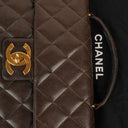 Chanel CC Maxi Logo Dark Brown Briefcase