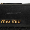 Miu Miu Matelassé Nappa Impunture Nero Wallet