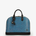 Louis Vuitton Alma PM Blue Denim EPI Leather Handbag