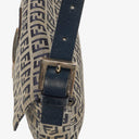 Fendi FF Navy Zucchino Baguette