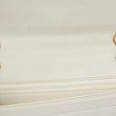 Chanel White Horizontal Quilted Small Double Flap Bag With 24K Gold-Plated Hardware