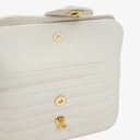 Chanel White Horizontal Quilted Small Double Flap Bag With 24K Gold-Plated Hardware