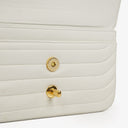 Chanel White Horizontal Quilted Small Double Flap Bag With 24K Gold-Plated Hardware