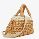 Prada Convertible Open Woven Raffia Tote Bag