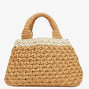 Prada Convertible Open Woven Raffia Tote Bag