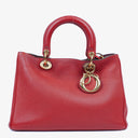 Christian Dior Medium Diorissimo Burgundy Calfskin Tote