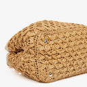 Prada Convertible Open Woven Raffia Tote Bag