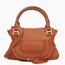 Chloe Brown Marcie Leather Top Handle Shoulder Bag