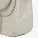 Chanel White Horizontal Quilted Small Double Flap Bag With 24K Gold-Plated Hardware