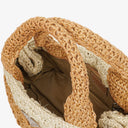 Prada Convertible Open Woven Raffia Tote Bag