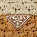 Prada Convertible Open Woven Raffia Tote Bag