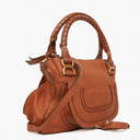 Chloe Brown Marcie Leather Top Handle Shoulder Bag