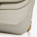 Chanel White Horizontal Quilted Small Double Flap Bag With 24K Gold-Plated Hardware