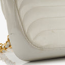 Chanel White Horizontal Quilted Small Double Flap Bag With 24K Gold-Plated Hardware