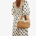 Prada Convertible Open Woven Raffia Tote Bag