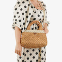 Prada Convertible Open Woven Raffia Tote Bag
