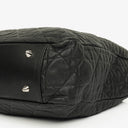 Christian Dior Black Leather Soft Shopping Tote
