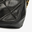 Chanel Vintage CC Black Quilted Lambskin Medium Camera Tassel Shoulder Bag