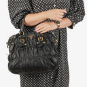 Prada Nappa Leather Gaufre Black Tote Bag