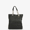 Christian Dior Black Leather Soft Shopping Tote