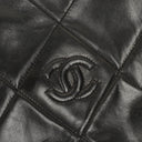 Chanel Vintage CC Black Quilted Lambskin Medium Camera Tassel Shoulder Bag