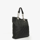 Christian Dior Black Leather Soft Shopping Tote