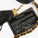 Chanel Vintage CC Black Quilted Lambskin Medium Camera Tassel Shoulder Bag