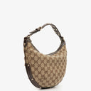 Gucci Beige/Brown Monogram GG Canvas Biba Shoulder Hobo Bag