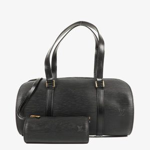 Louis Vuitton Soufflot Black EPI Leather Handbag