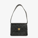 Chanel Top Handle Black Patent Leather Bag