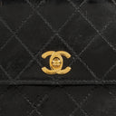Chanel Top Handle Black Patent Leather Bag