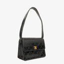 Chanel Top Handle Black Patent Leather Bag