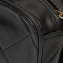 Chanel Vintage Camera Tassel Bag CC Black Quilted Leather