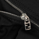 Fendi Vintage Neoprene Black Half-Moon Hobo Bag